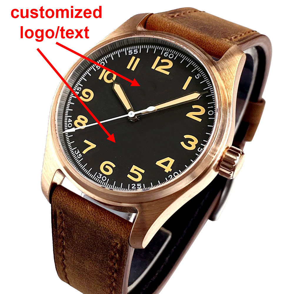 Vintage Watch Crystal - ساعة مخصصة للرجال ريال Cusn8 برونزية