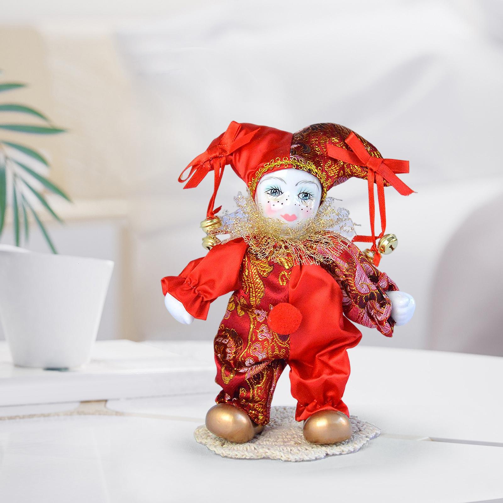 Vintage Collectible Porcelain Dolls - دمية هارليكوين عتيقة ، دمية عتيقة