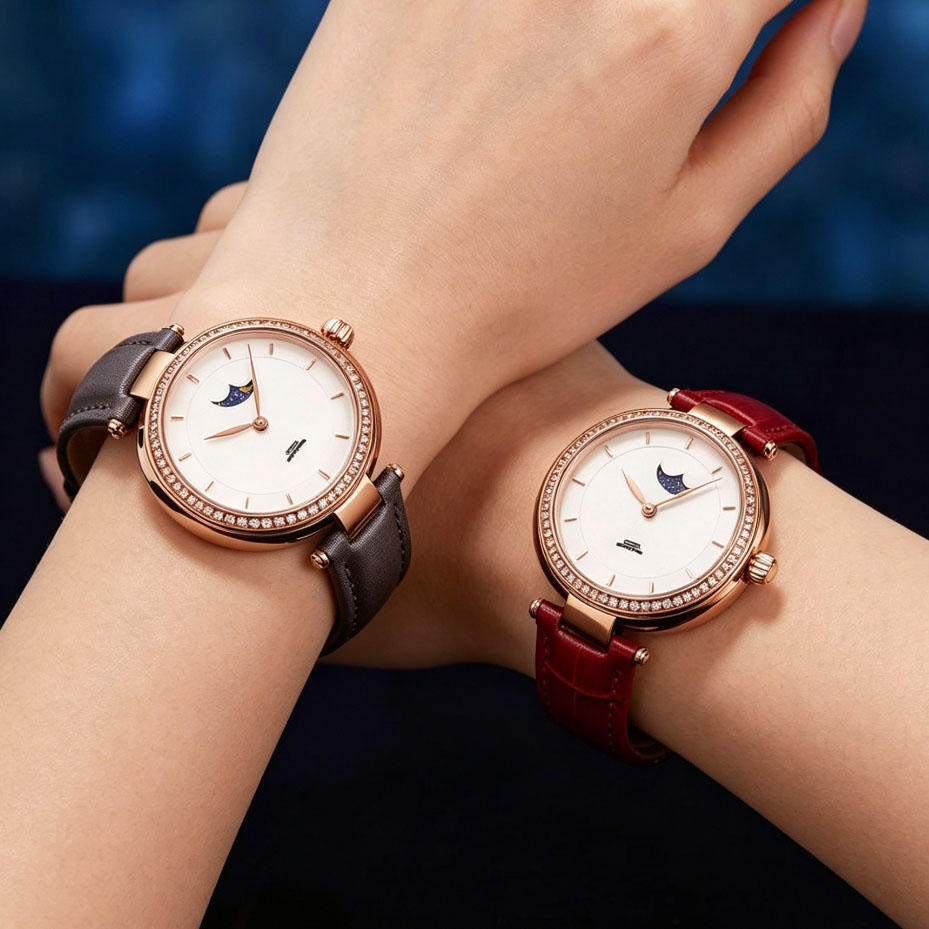 Vintage Watch Crystal - ساعة بكين الكلاسيكية للنساء، ساعة هيكل