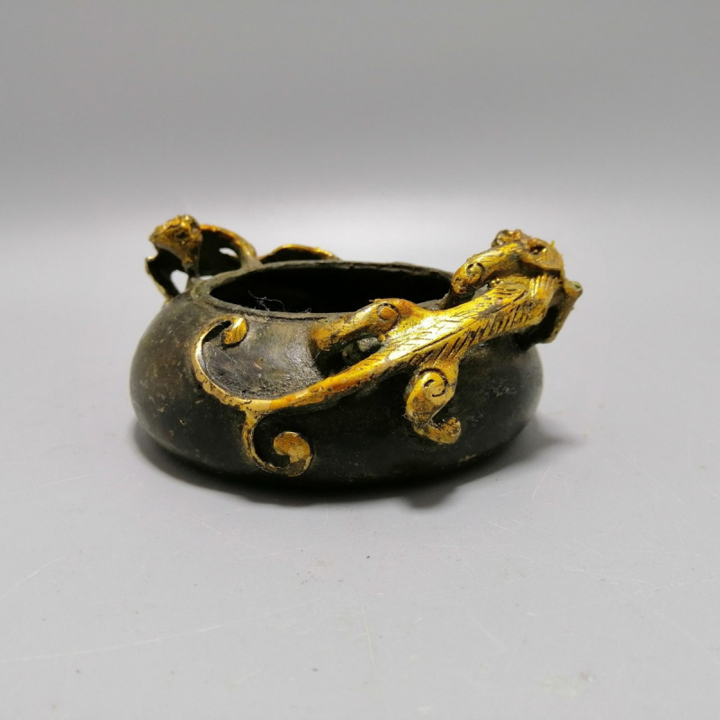 خمر زخرفة الزجاج التنين النحاس - مراجعة Vintage Collectible Ashtrays وسعره