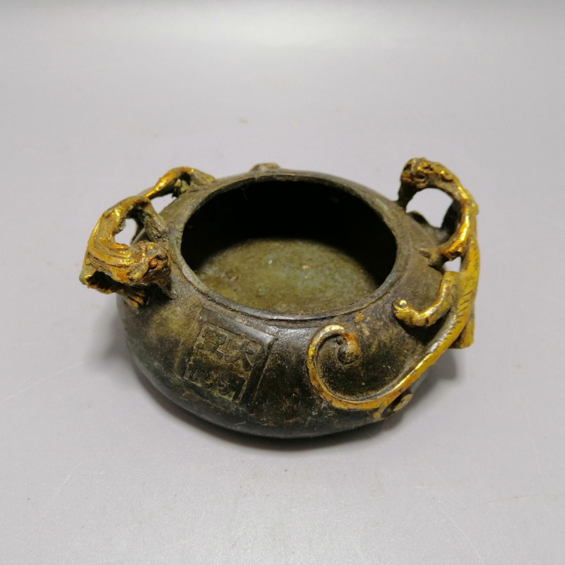 خمر زخرفة الزجاج التنين النحاس - مراجعة Vintage Collectible Ashtrays وسعره